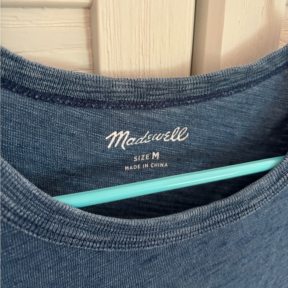 Madewell Men's 100% Cotton Blue Pocket T-Shirt M - Picture 2 of 4
